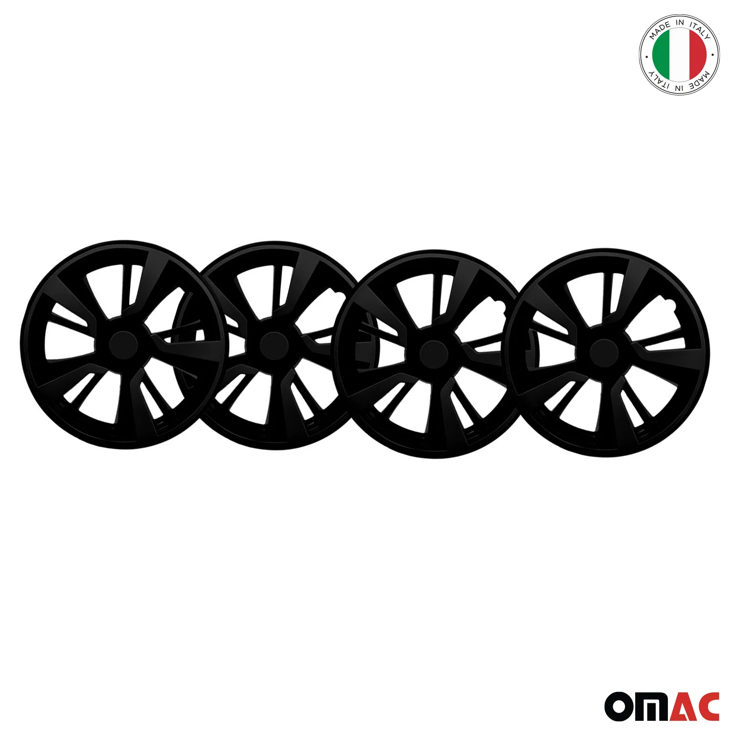 Twintone Hub Caps Wheel Cover 16" Black Matt & Black Insert Full Set 4 pcs. - Image 6