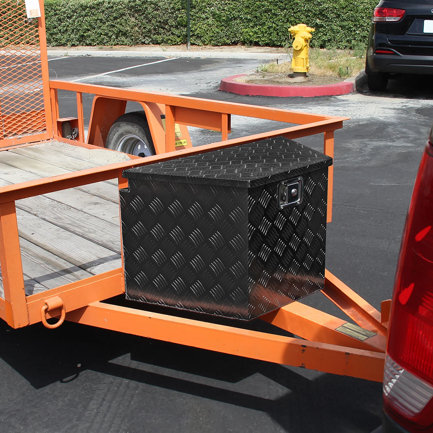 Universal 15~29" Heavy Duty Black Truck Trailer Tongue Tool Box w/ Lock & Keys - Image 9