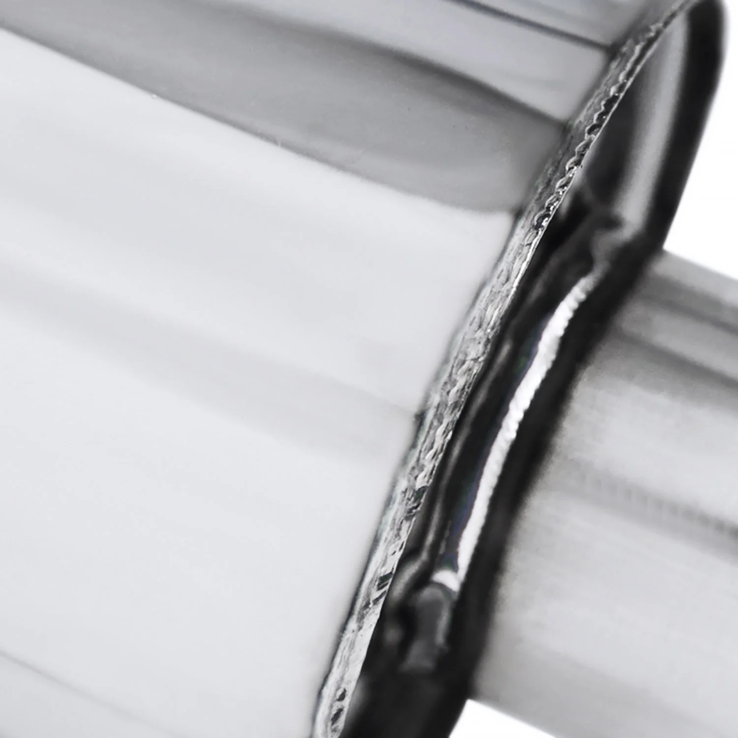Universal 2.5" Inlet/4" Outlet S.Steel Spiral Flow Exhaust Muffler w/Slanted Tip - Image 6
