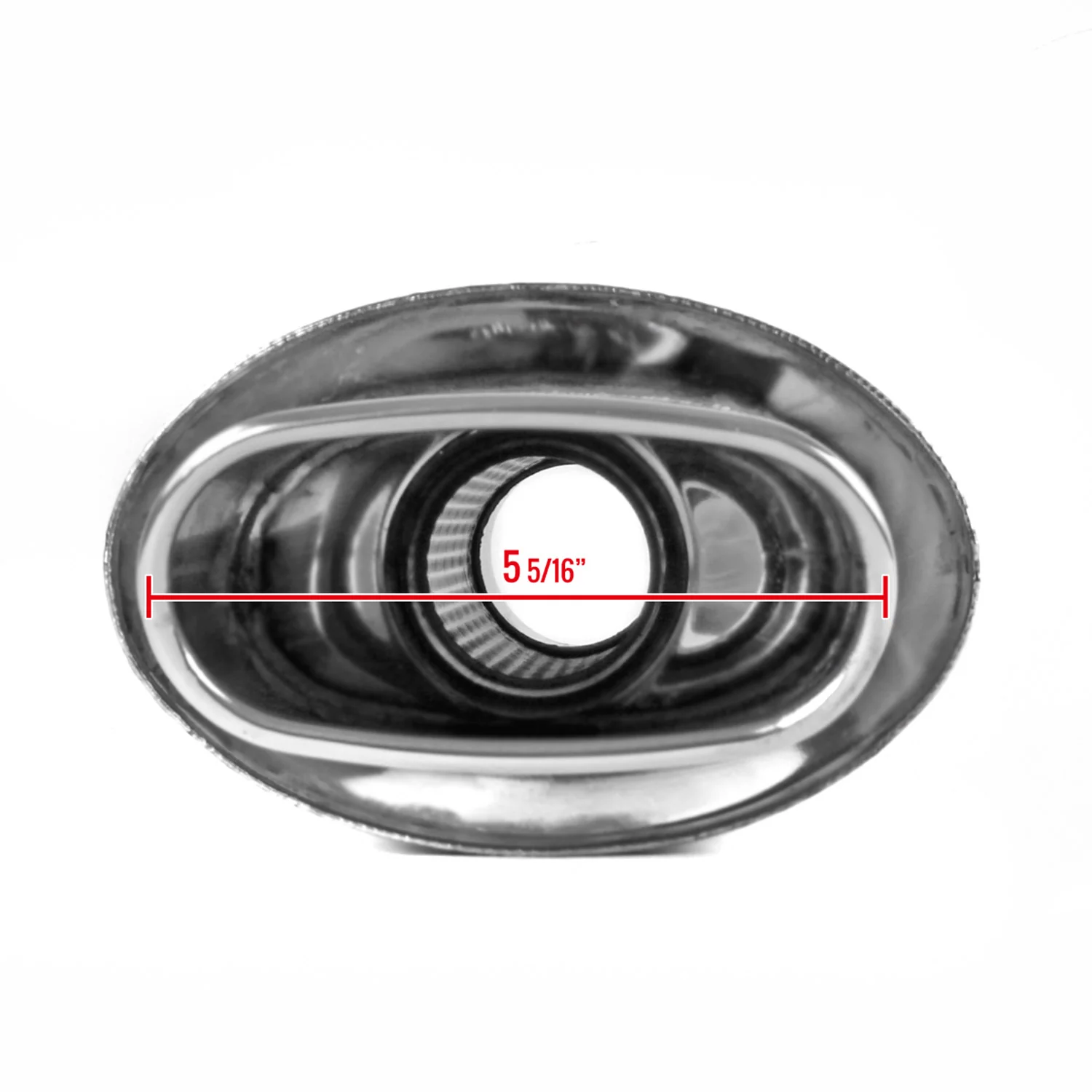 Universal 2.5" Inlet Stainless Steel Exhaust Muffler w/ Oval Tip - Image 4