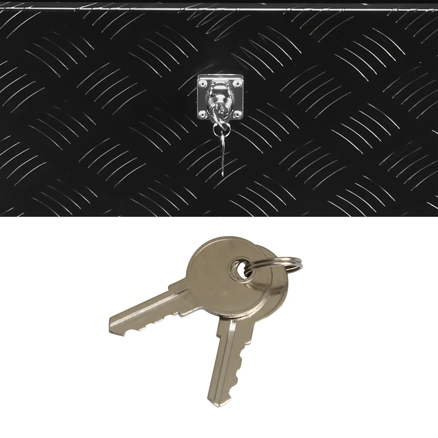 Universal 31" Heavy Duty Black Aluminum Tool Box w/ Side Handles Lock & Keys - Image 6