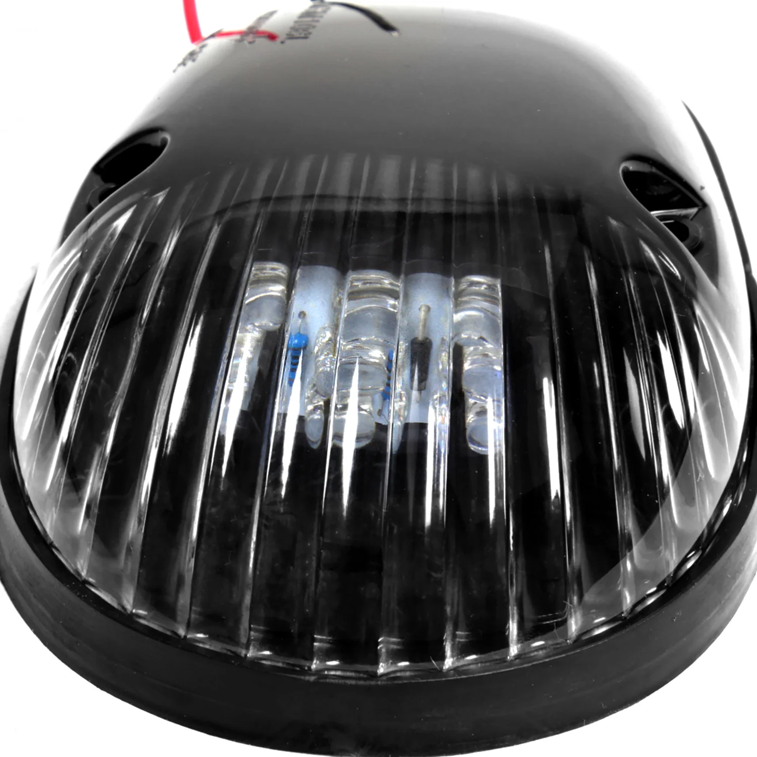 Universal 3PC Set Roof Cab Amber LED Lights Black Housing/Clear Lens - Image 5