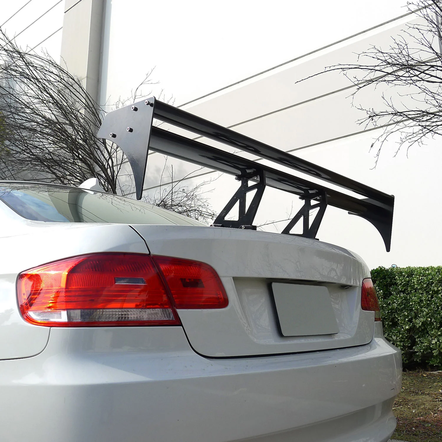 Universal Black CNC Aluminum 52" Non-Adjustable Double Deck Trunk Spoiler Wing - Image 10