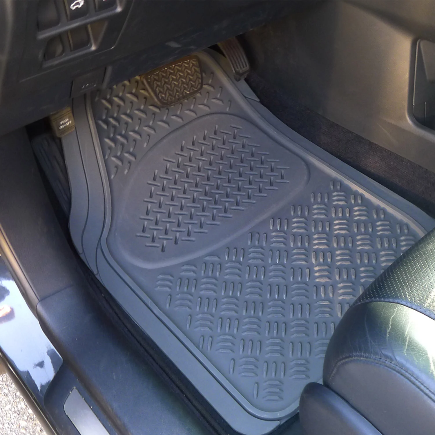 Universal fit Rubber Car Floor Mats Liner All Weather 4Pcs Gray - Image 8