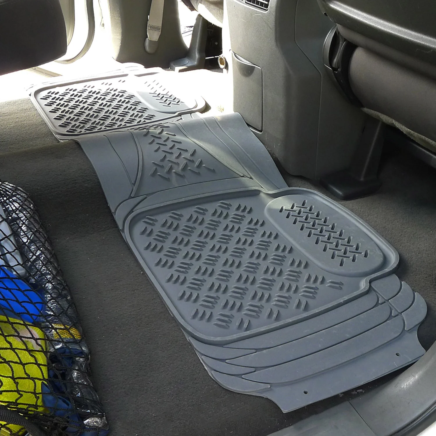 Universal fit Rubber Car Floor Mats Liner All Weather 4Pcs Gray - Image 9