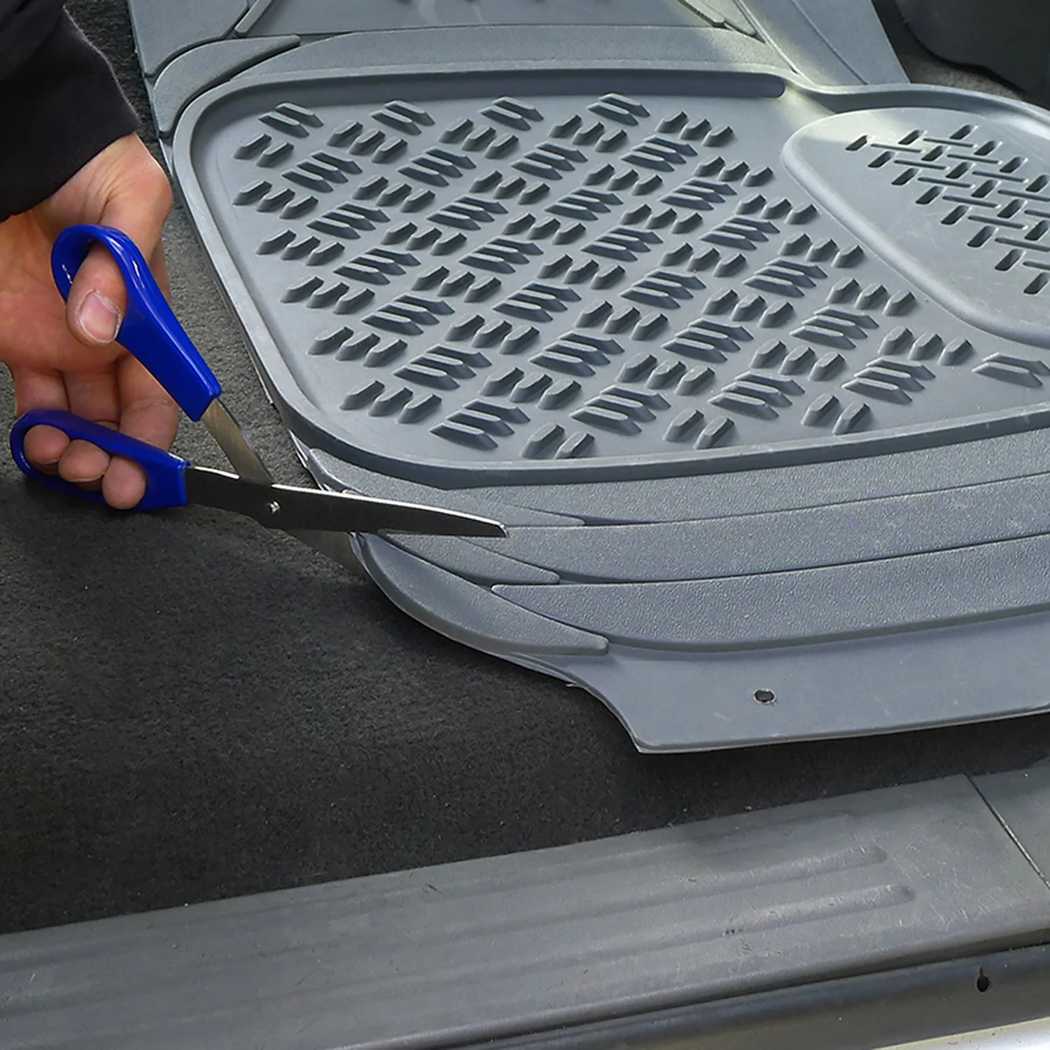 Universal fit Rubber NonSlip Car Floor Mats Liner All Weather 4Pcs Gray - Image 7