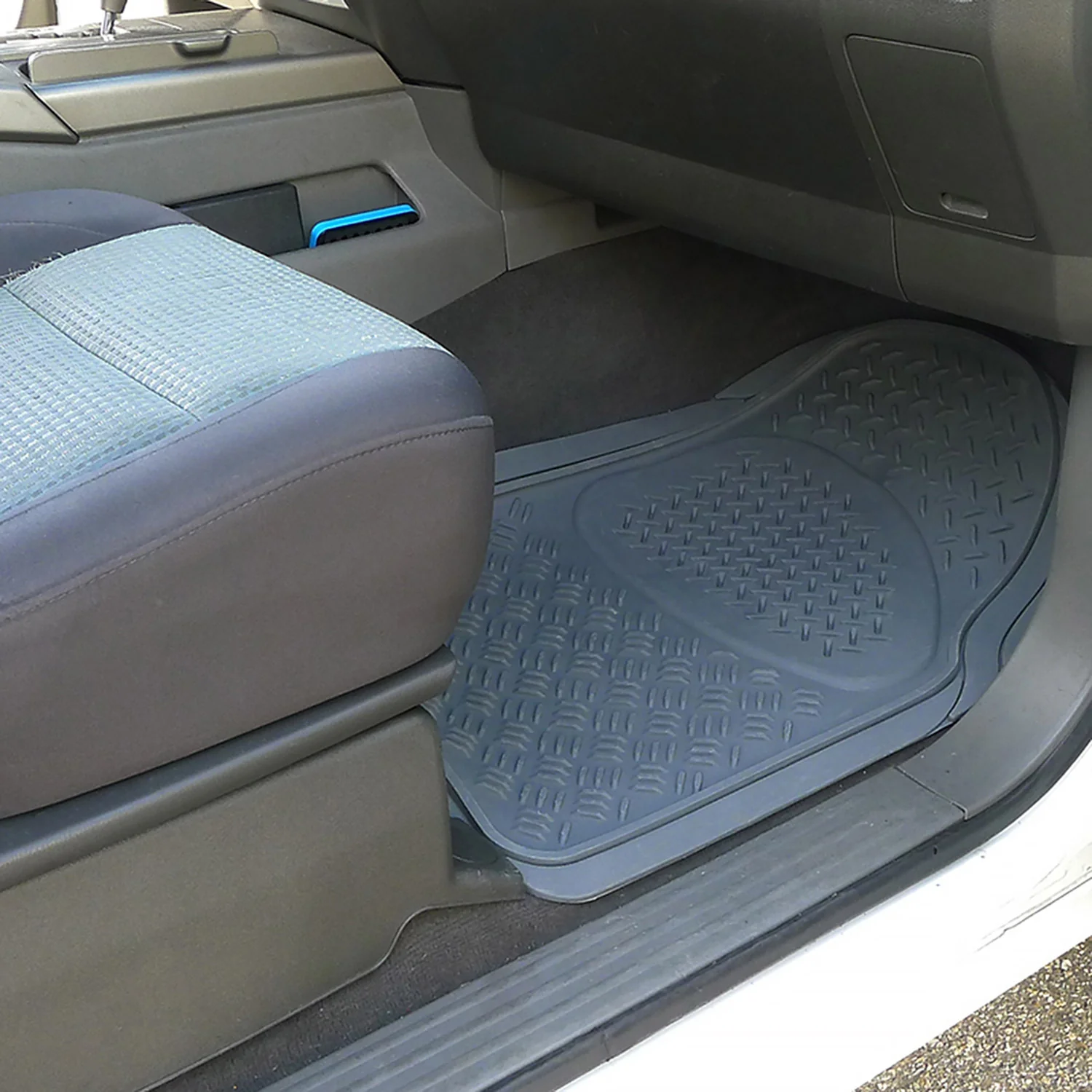 Universal fit Rubber NonSlip Car Floor Mats Liner All Weather 4Pcs Gray - Image 8