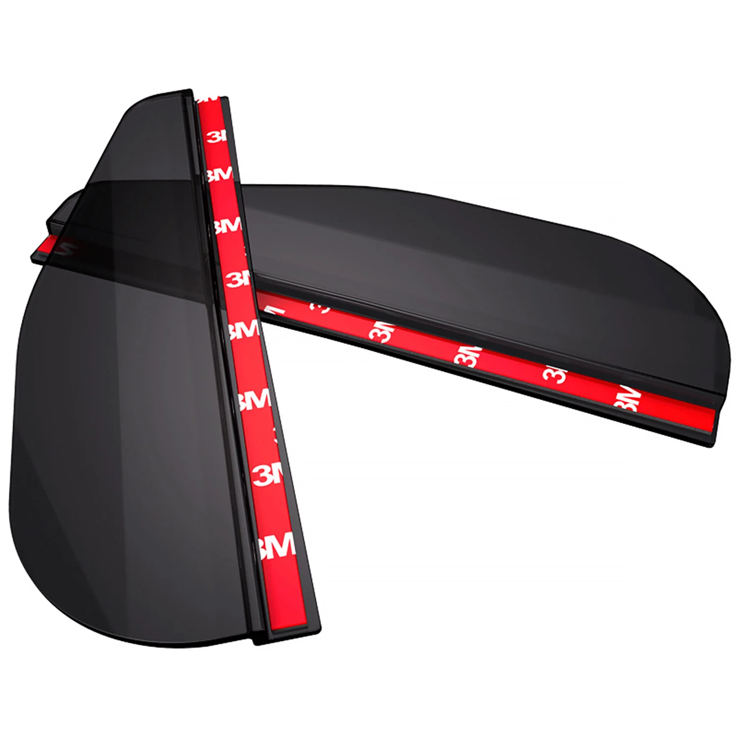 Universal Smoke PVC Plastic Car Rear View Side Mirror Rain Board Eyebrow 2Pcs - Image 7