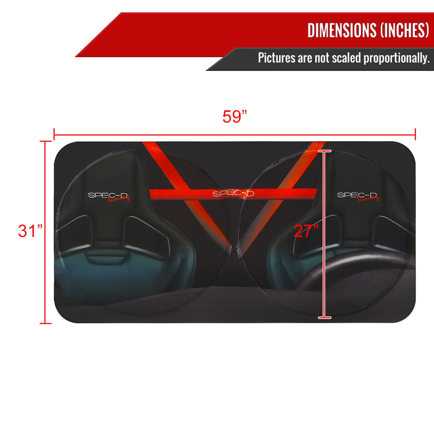 Universal Spec-D Tuning Front Glass Window Windshield Sun Shade UV Block - Image 2