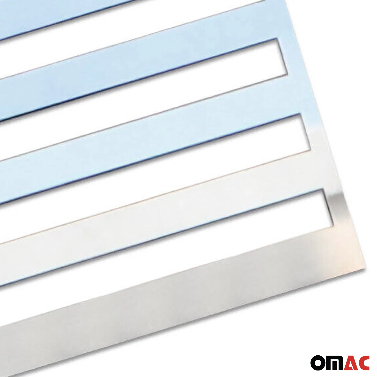US American Flag Emblem 3D S.Steel US Badge Gloss Silver Universal Set 4 Pieces - Image 6
