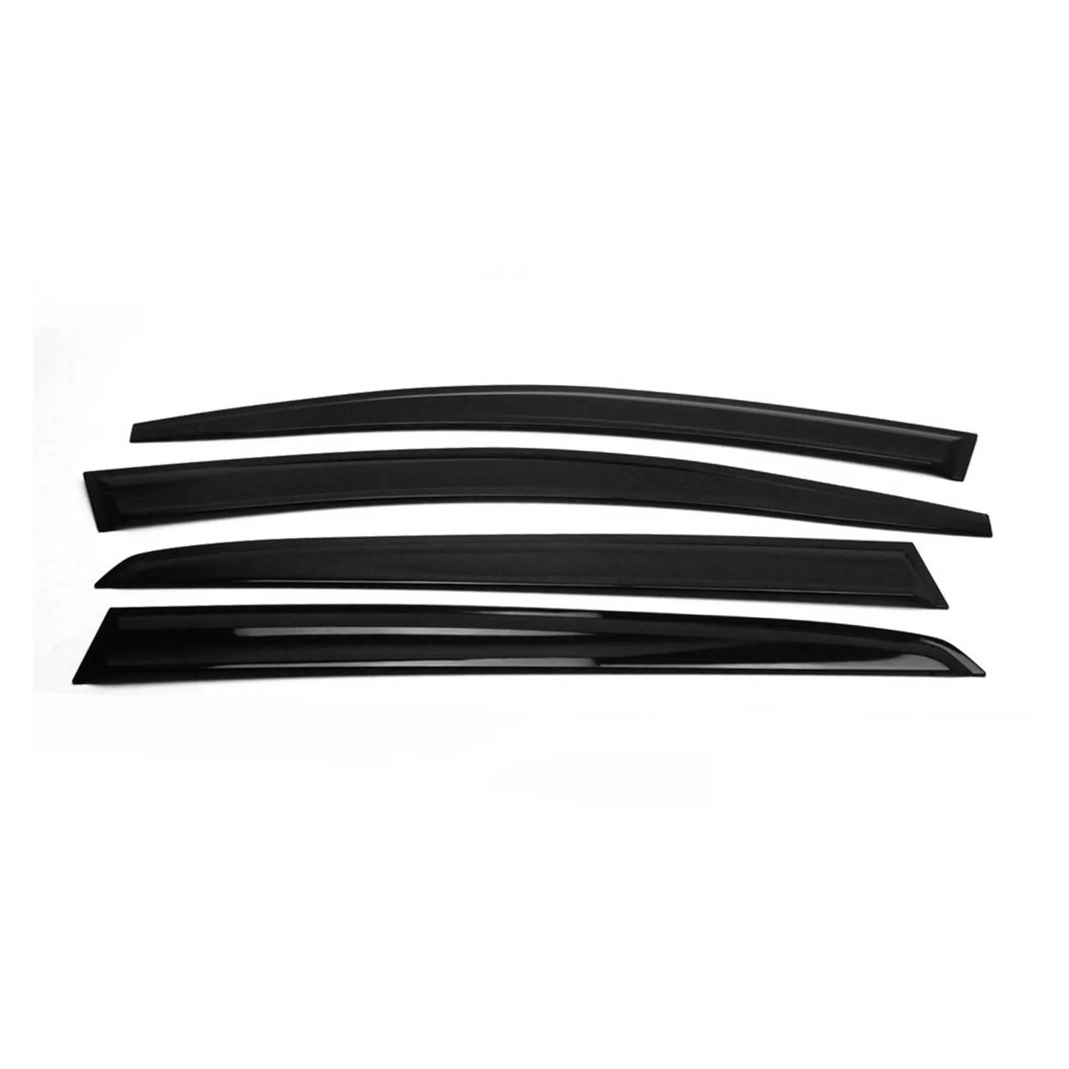 2006-2009 Volkswagen Rabbit Window Visor Vent Rain Deflector 4Pcs Smoke - Image 2