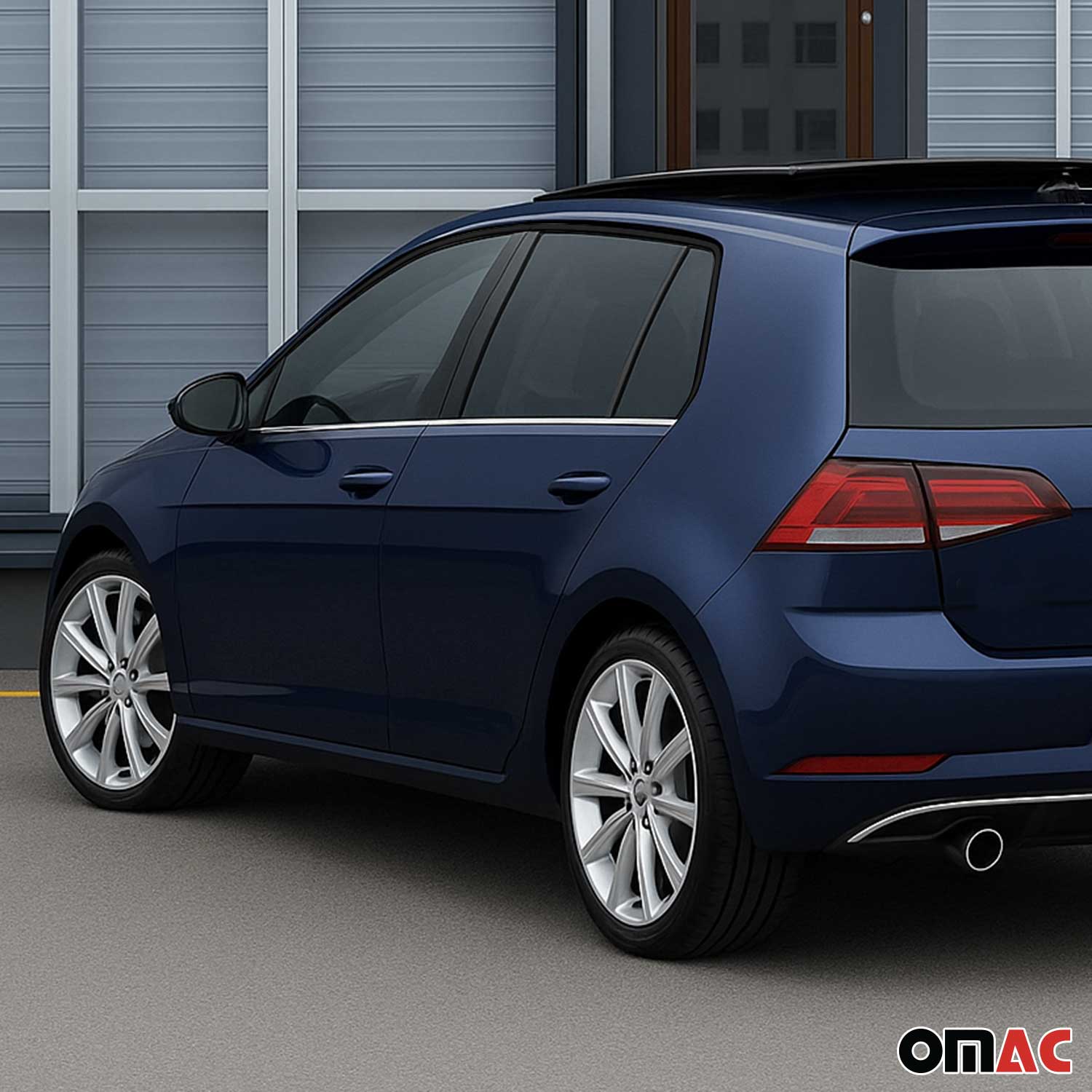 2015-2021 VW Golf GTI MK7 Window Molding Trim Streamer Stainless Steel Silver 4 Pcs - Image 2