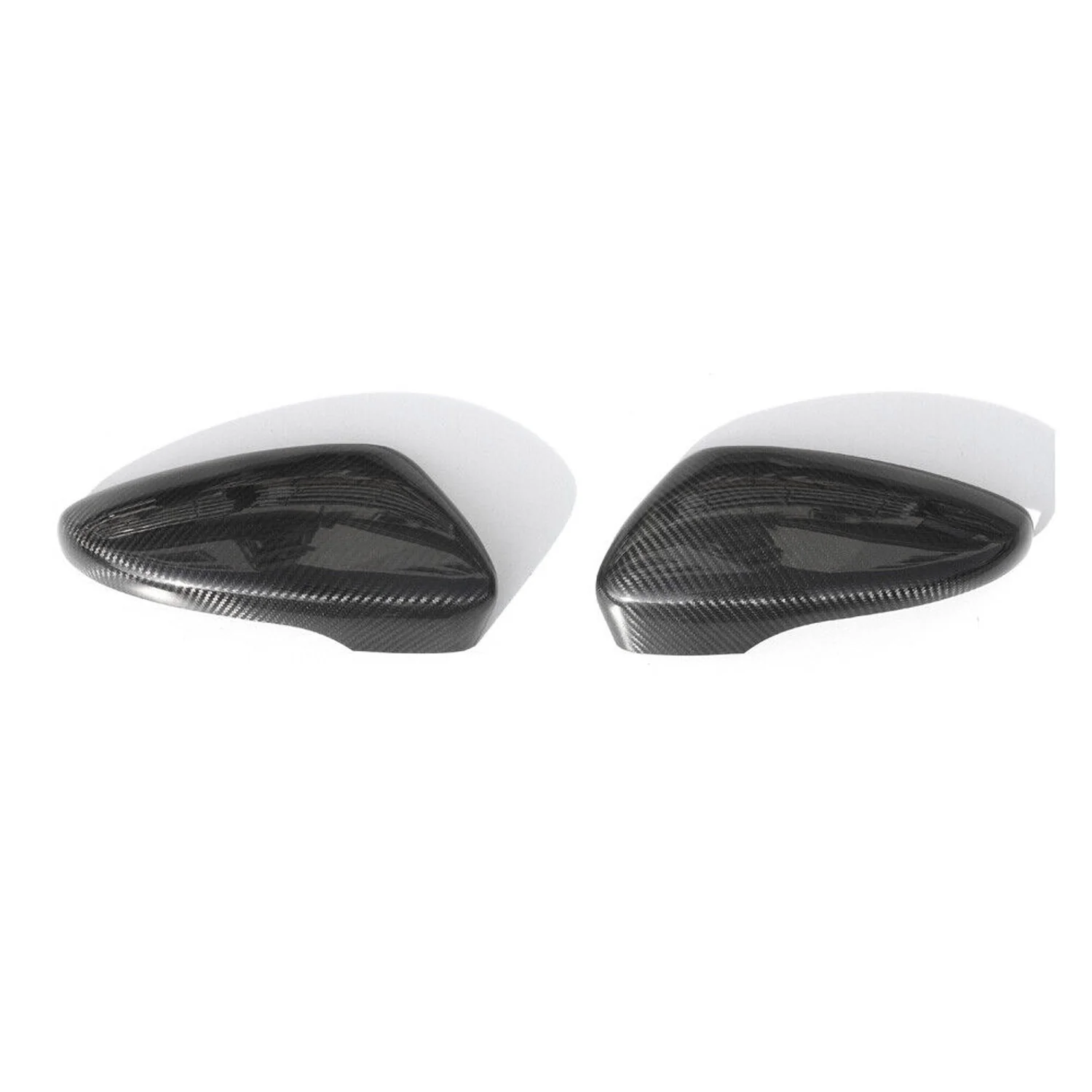2012-2014 VW Passat B7 Side Mirror Cover Caps Carbon Fiber Black 2 Pcs - Image 7
