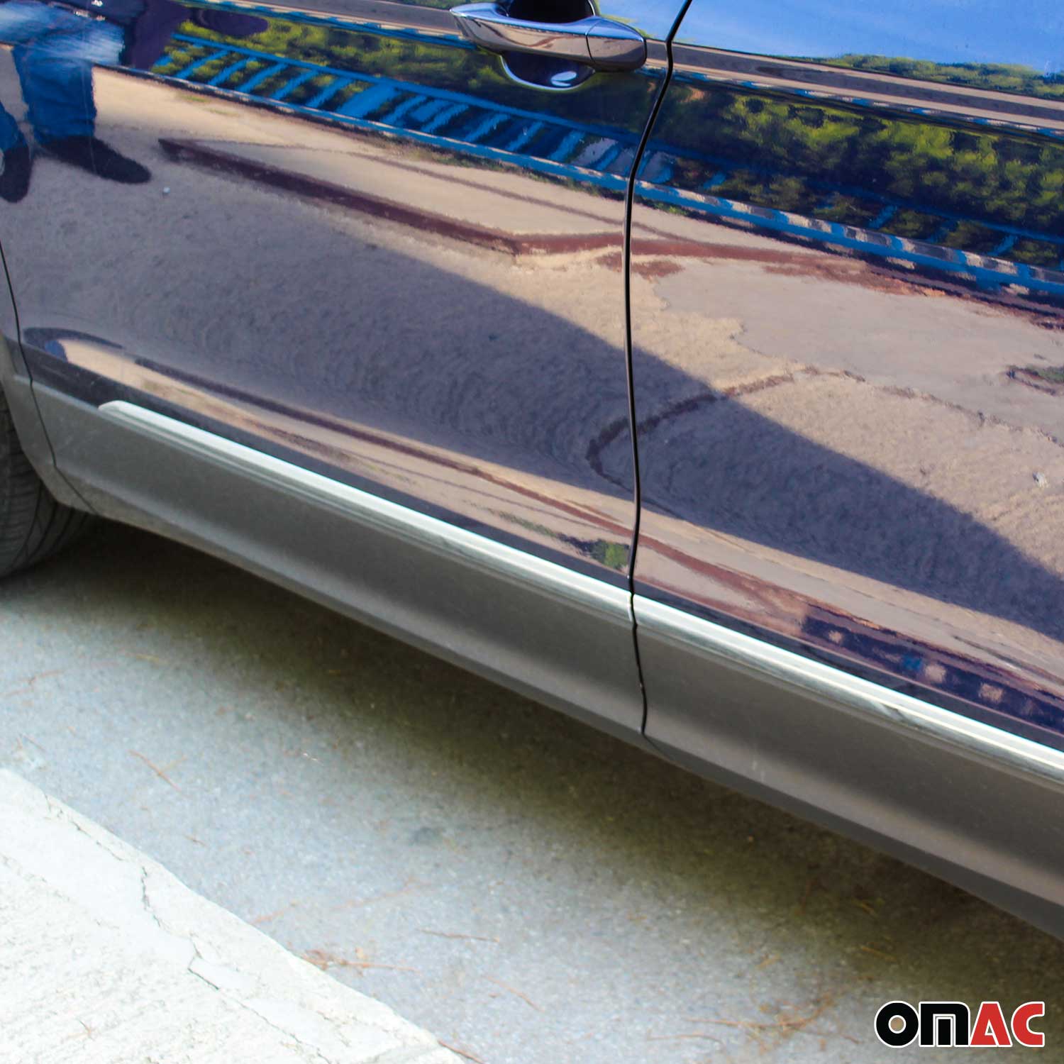 2018-2022 VW Tiguan SWB Side Door Molding Trim Skirt Garnish Stainless Steel - Image 3