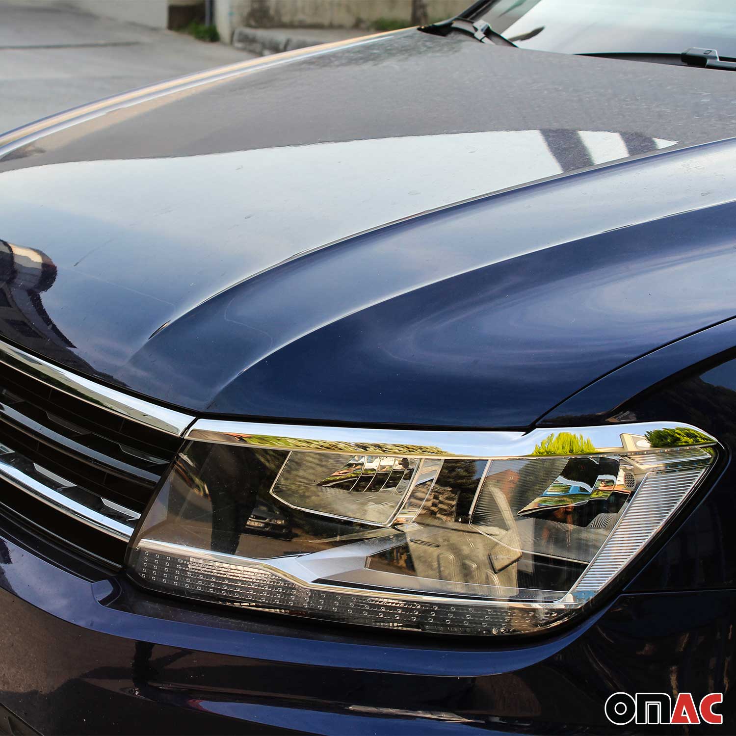 2018-2024 VW Tiguan Fog Light Headlight Lamp Surround Trim Silver 3 Pcs - Image 6