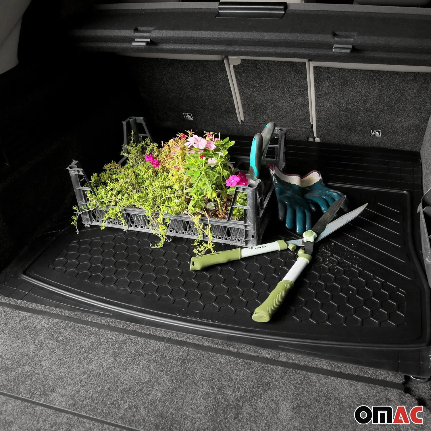 Mercedes Semi-Custom fit Cargo Mat Liner Waterproof Rubber Black 1Pc - Image 7