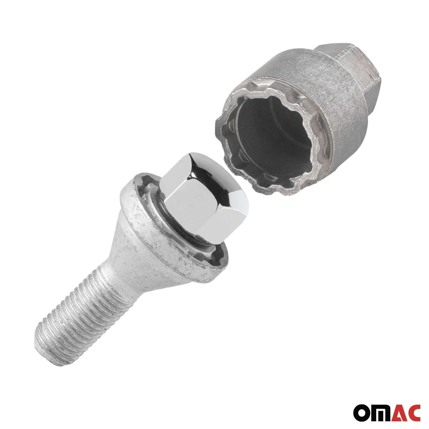 Wheel Lock Kit for BMW XM / 8 Series M14X1.25 Bolt Chromed 4Locks & 1Key - Image 7