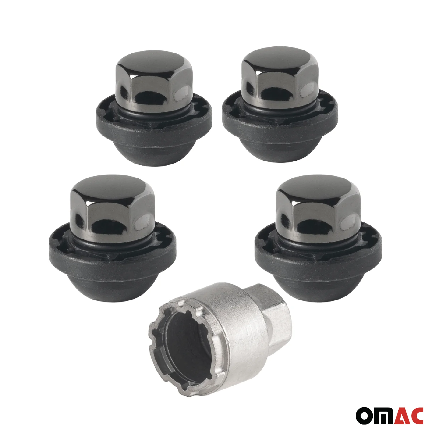Wheel Lock Kit for Dodge Challenger 2008-2023 M14X1,5 Chromed Black 4Locks&1Key - Image 8