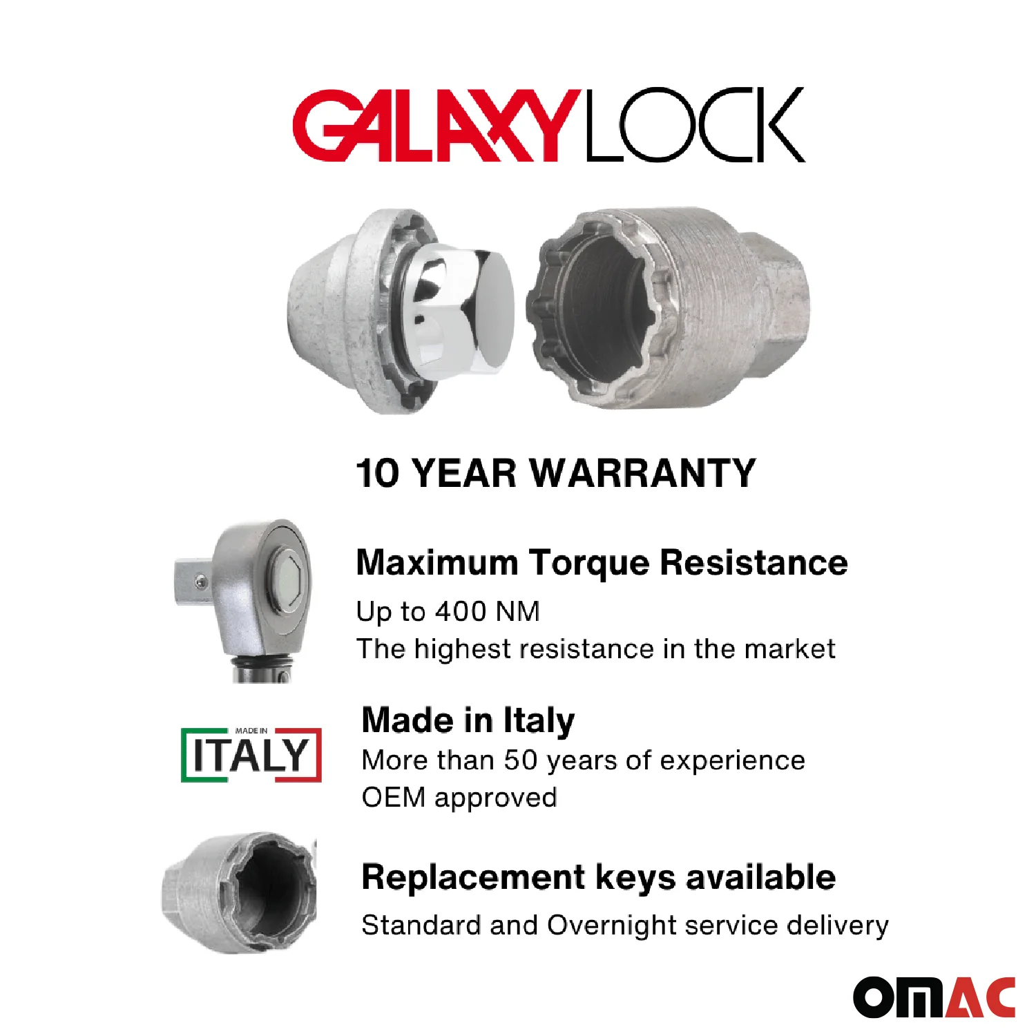 Wheel Lock Kit for GMC Hummer EV Honda Prologue M14X1.5 Chromed 4Locks & 1Key - Image 3