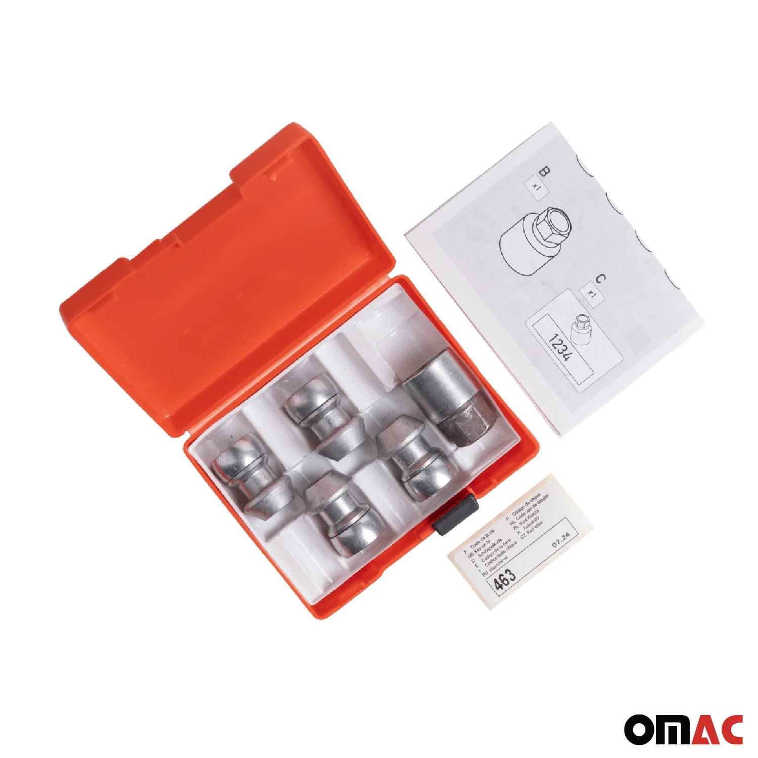 Wheel Lock Kit for Jaguar E-Pace F-Pace I-Pace XE M14X1,5 Silver 4Locks & 1Key - Image 4