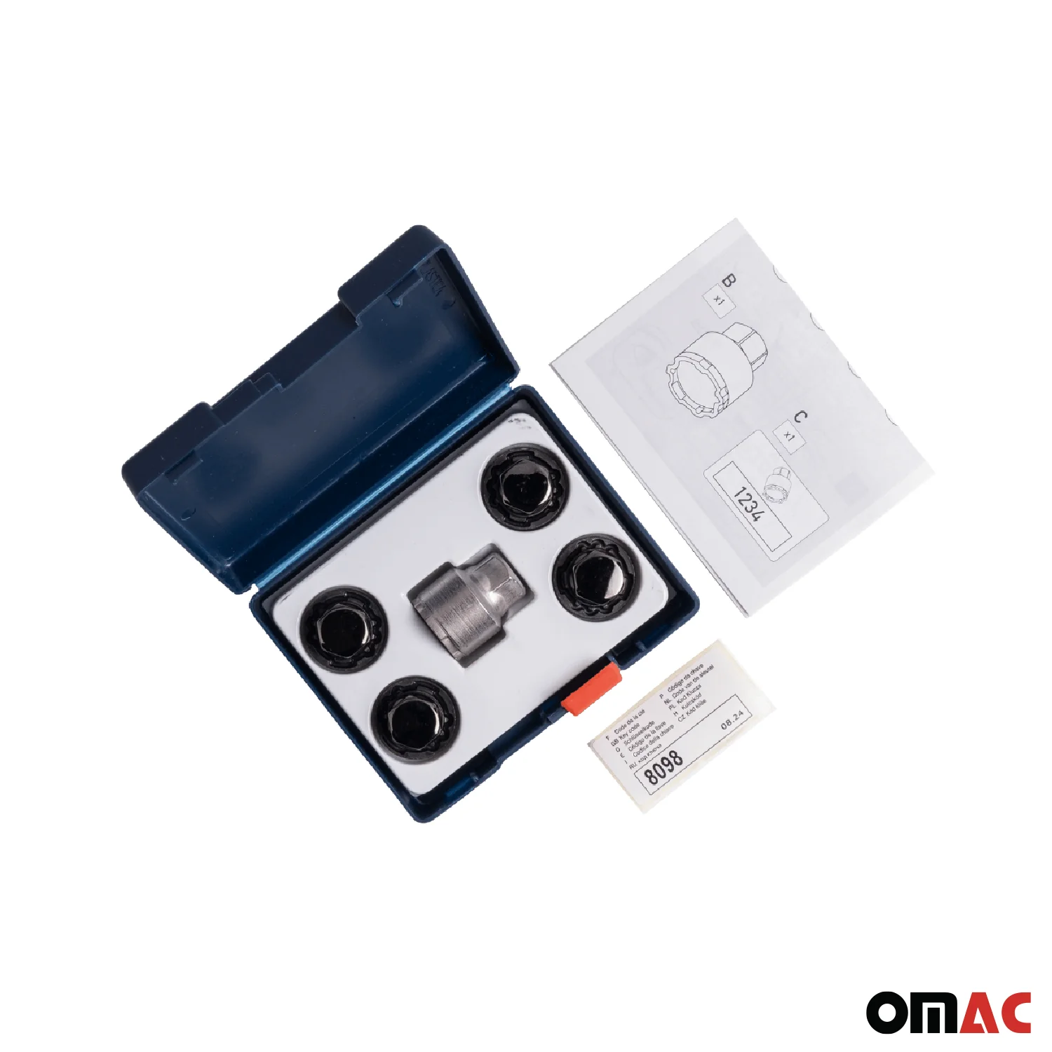 Wheel Lock Kit for Kia Carnival EV6 EV9 K4 K5 M12X1,5 Chromed Black 4Locks&1Key - Image 4