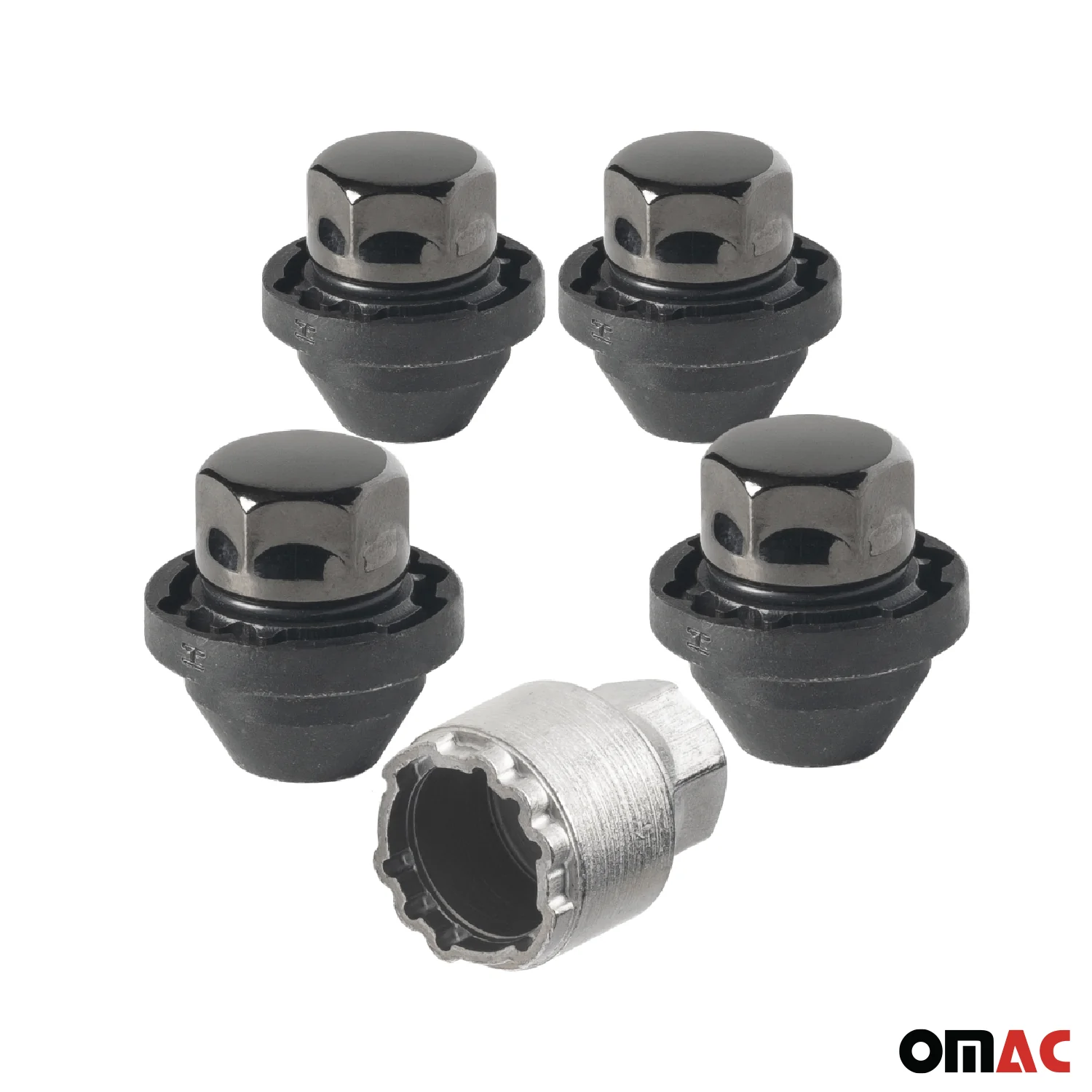 Wheel Lock Kit for Kia Carnival EV6 EV9 K4 K5 M12X1,5 Chromed Black 4Locks&1Key - Image 8