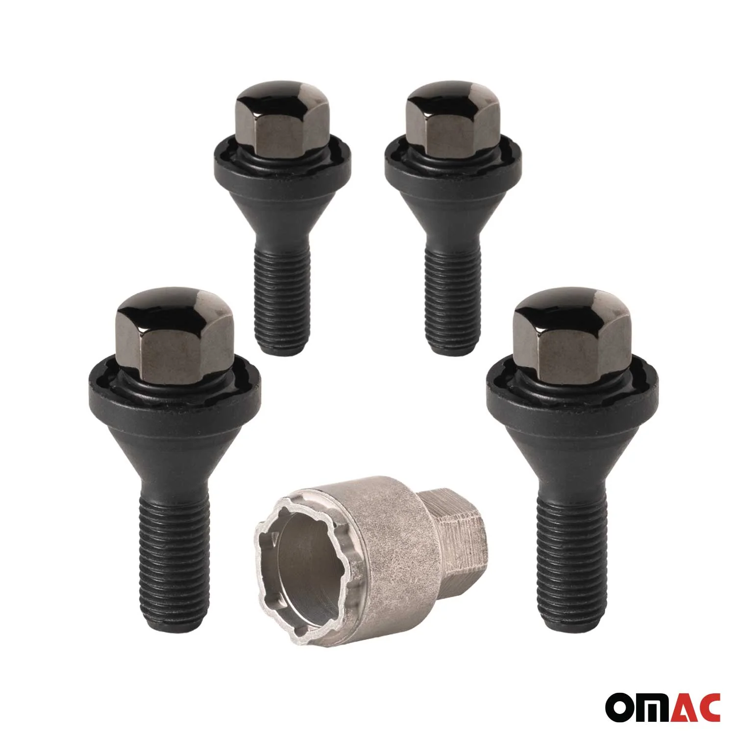 Wheel Lock Kit for LEXUS RX350 M14 X 1.25 Bolt Chromed Black 4Locks & 1Key - Image 8