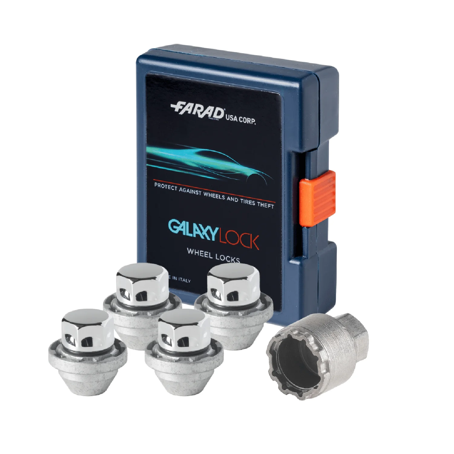 Wheel Lock Kit for Lincoln MKZ 2014-2016 M12X1.5 Nut Chromed 4Locks & 1Key