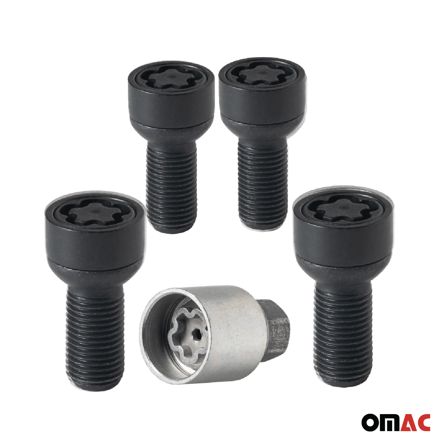Wheel Lock Kit for Mercedes SLC-Class M14X1,5 Bolt Black 4Locks & 1Key - Image 8
