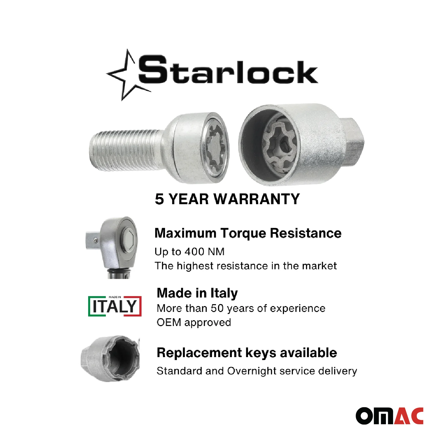 Wheel Lock Kit for Volkswagen Atlas Atlas Cross Sport Taos M14X1,5 Silver 4Locks - Image 3