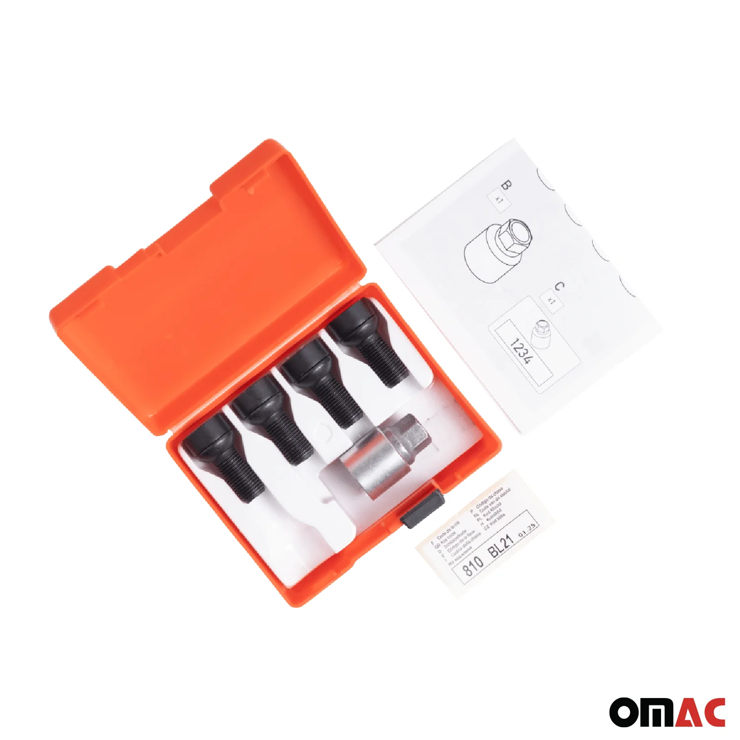 Wheel Lock Kit for Volkswagen ID.4 / ID.7 / ID.Buzz M14X1,5 Bolt Black 4Locks - Image 4