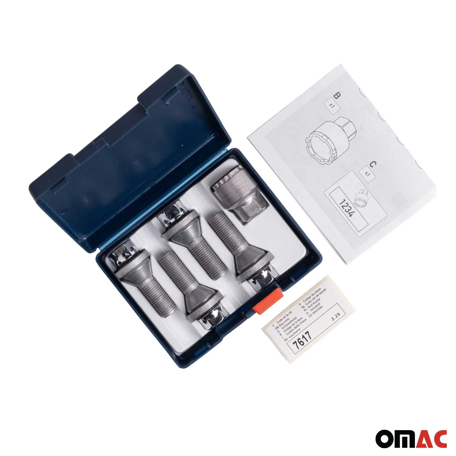 Wheel Lock Kit for Volvo C40 Recharge EX30 EX40 EX90 M14X1.5 Chromed 4Locks&1Key - Image 4