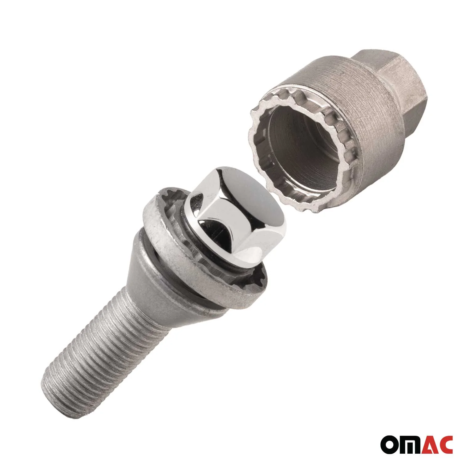 Wheel Lock Kit for Volvo C40 Recharge EX30 EX40 EX90 M14X1.5 Chromed 4Locks&1Key - Image 7