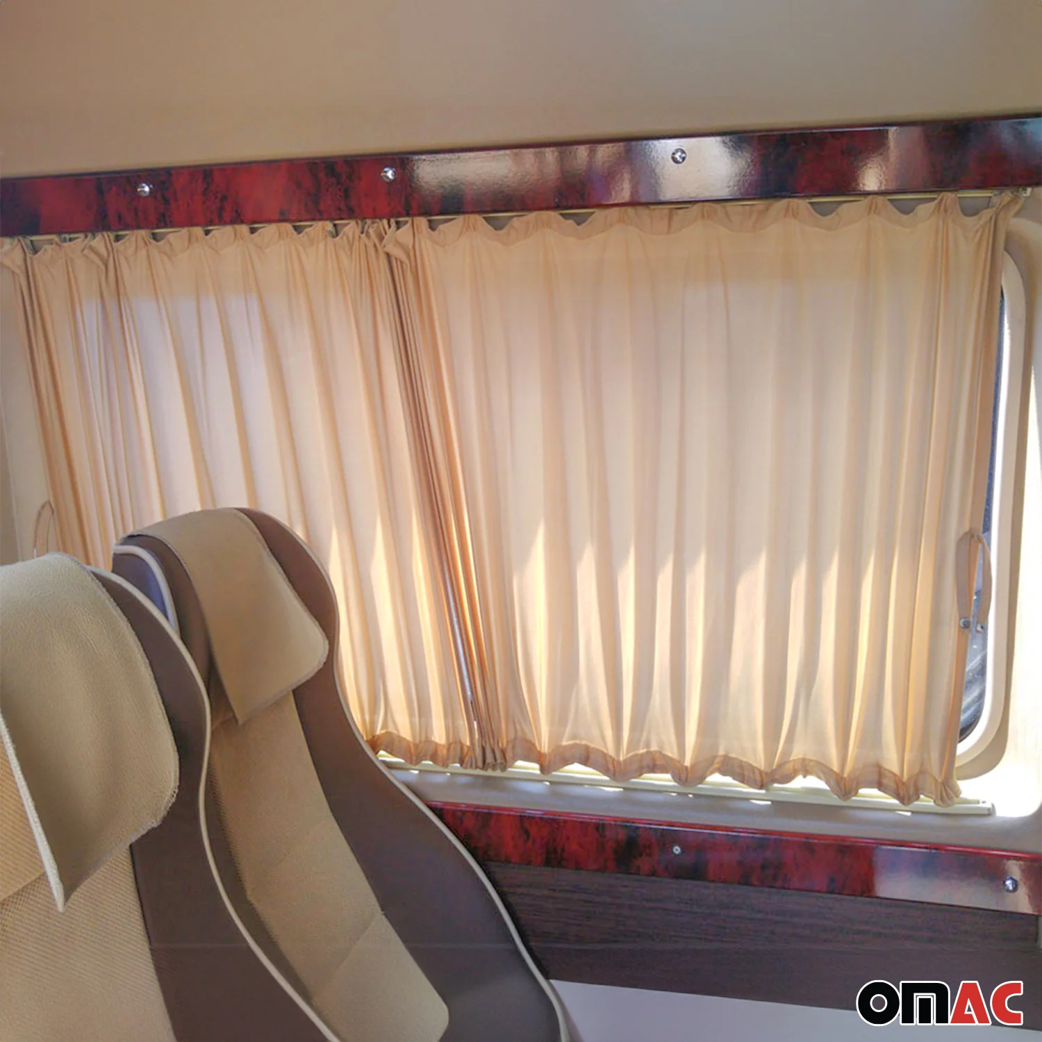 2006-2018 Mercedes Sprinter W906 L3 Long WB Side Window Curtain Beige 14x - Image 2