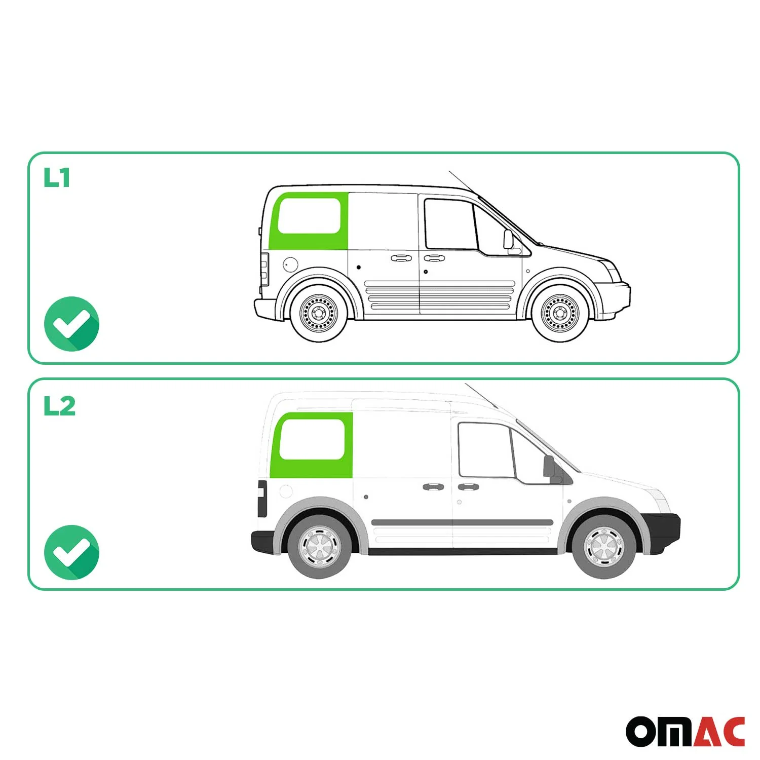 2010-2013 Ford Transit Connect Window Glass Fit Kit Right Sliding Door L1 L2 - Image 3