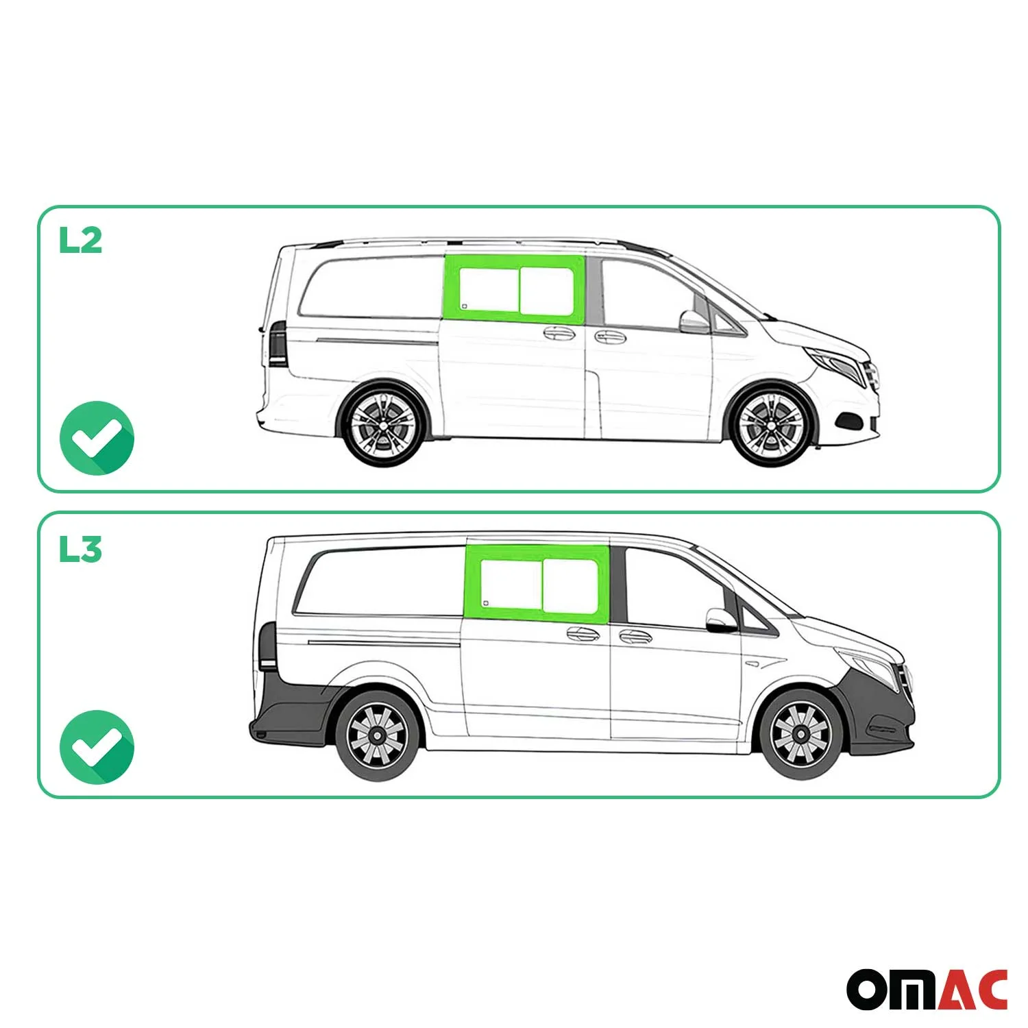 2016-2024 Mercedes Metris Window Glass Fit Kit Front Right Side L2 L3 - Image 3