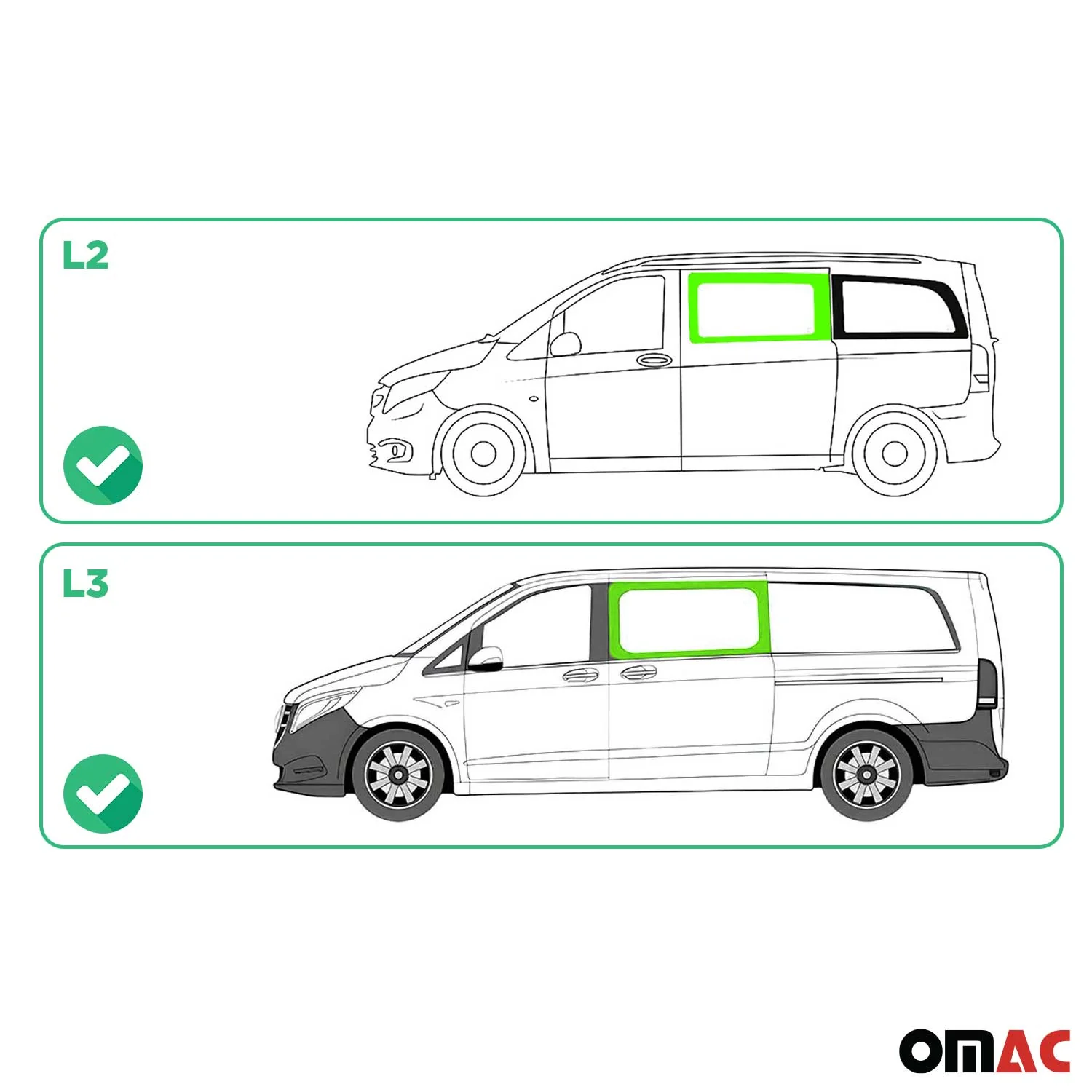 2016-2024 Mercedes Metris Window Glass Fit Kit Front Left Side L2 L3 - Image 3
