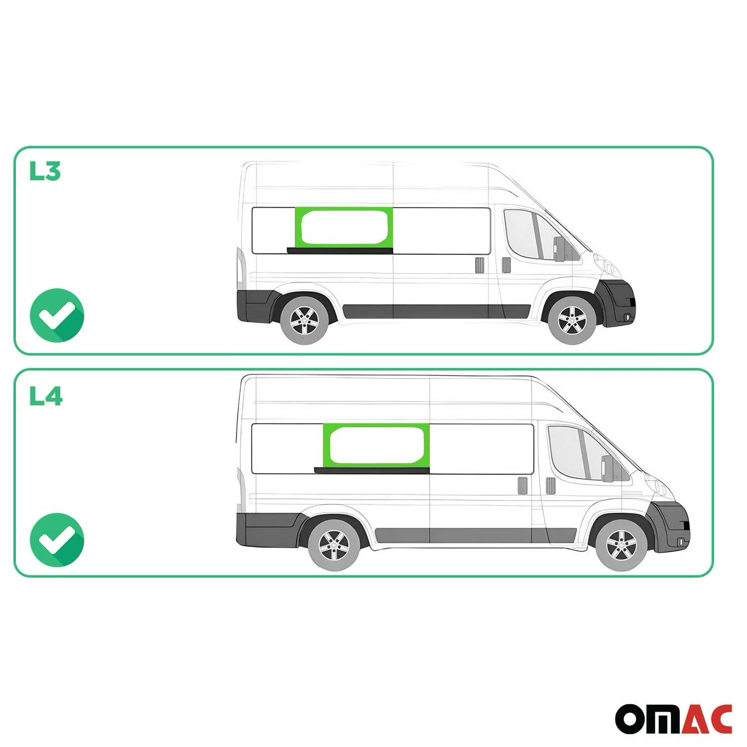 2014-2026 RAM ProMaster Window Glass Fit Kit Mid Right Sliding Door L3 L4 - Image 3