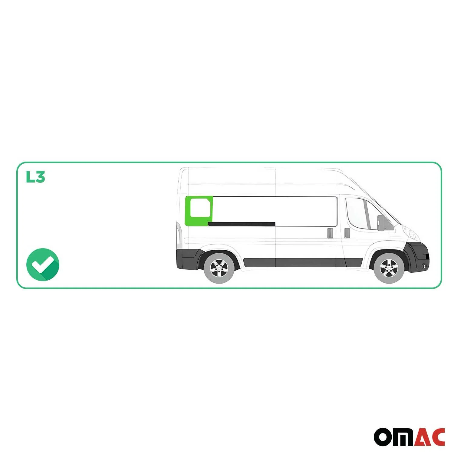 2014-2026 RAM ProMaster Window Glass Fit Kit Rear Right Side Sliding Door L3 - Image 3