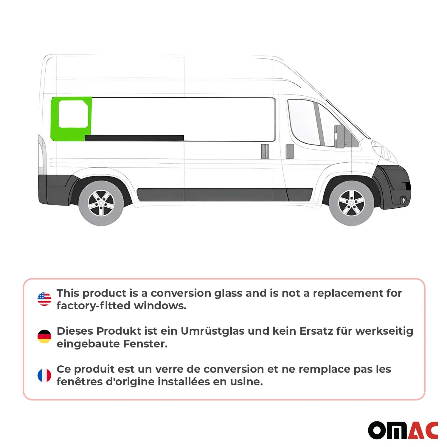 2014-2026 RAM ProMaster Window Glass Rear Right Side Sliding Door L3 - Image 2