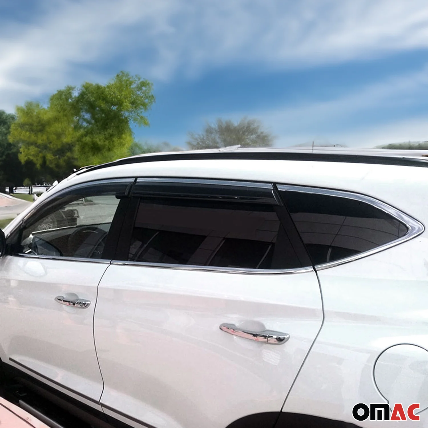 2016-2021 Hyundai Tucson Window Molding Trim Streamer Stainless Steel Silver 14 Pcs - Image 2