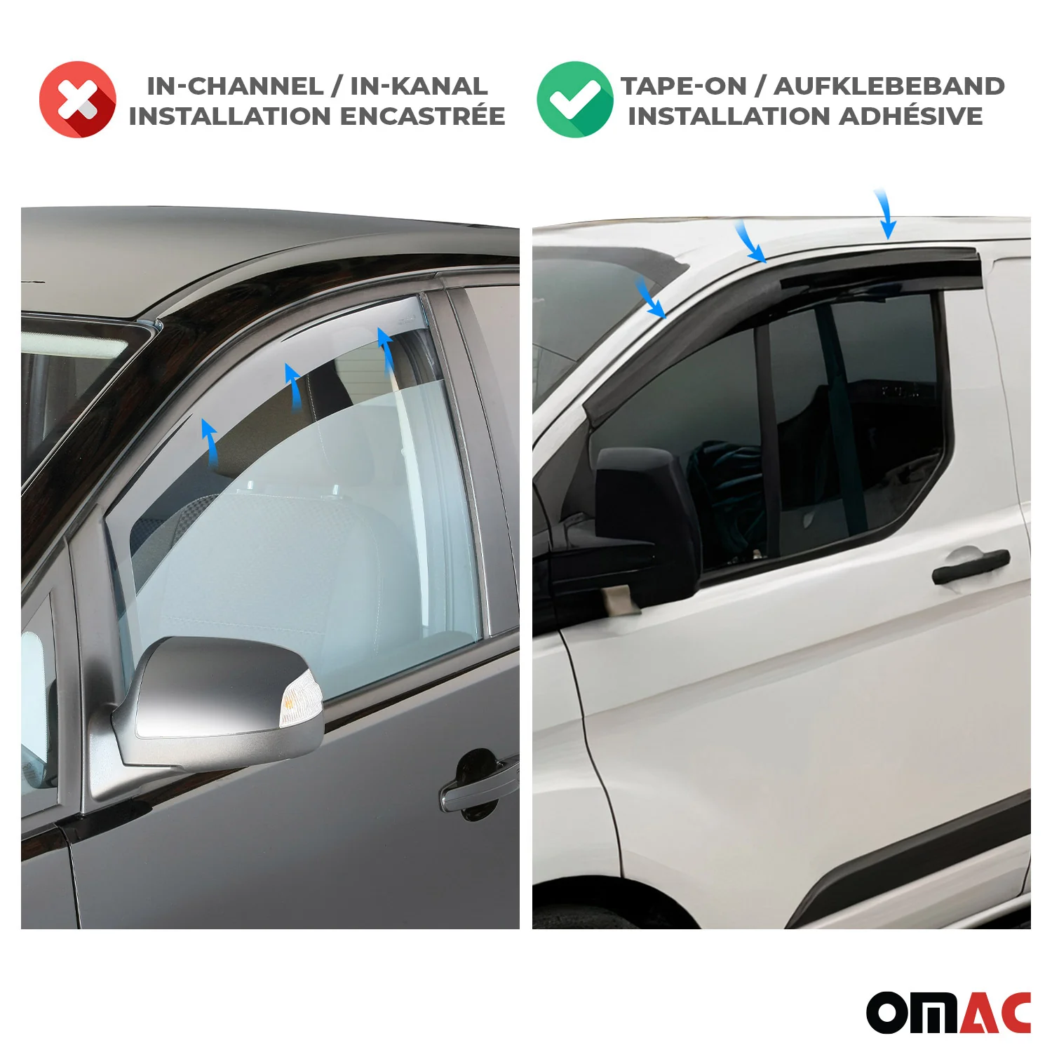 2012-2016 Honda CR-V Window Visor Vent Rain Deflector 4Pcs Smoke - Image 3