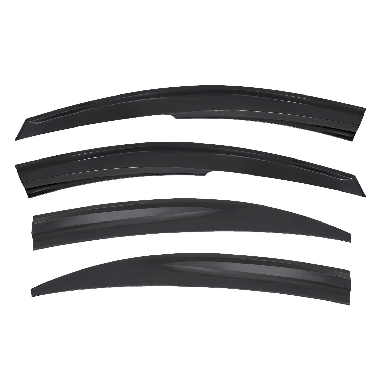 2006-2011 Hyundai Accent Sedan Window Visor Vent Rain Deflector 4Pcs Smoke - Image 2