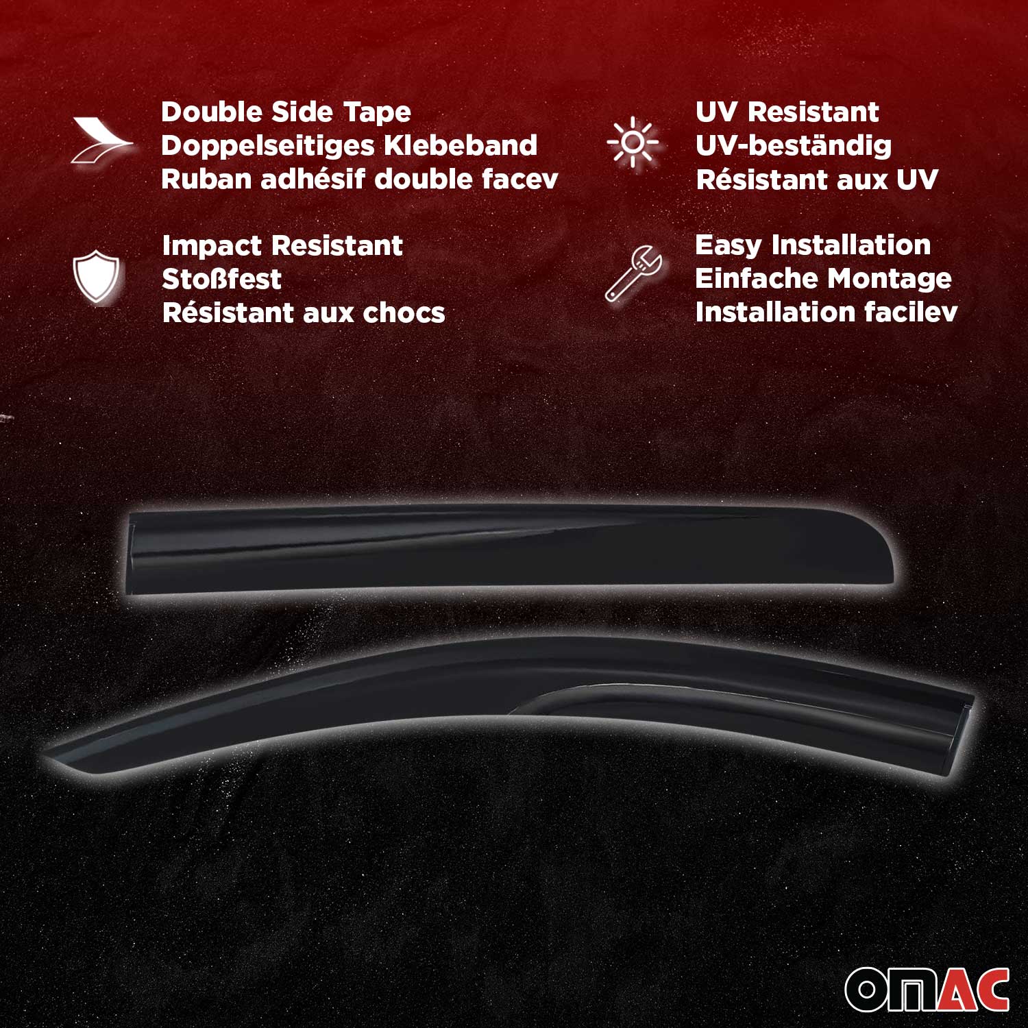 2013-2022 Buick Encore Window Visor Vent Rain Deflector 4Pcs Smoke - Image 6